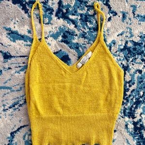 Never worn Yellow Crop top